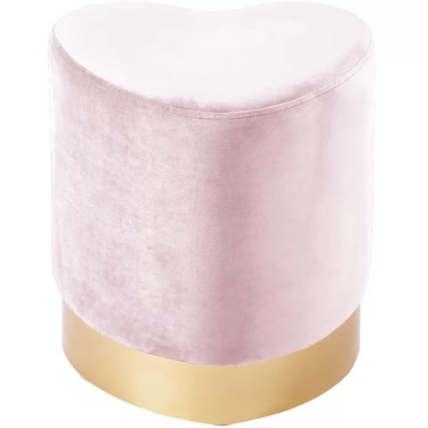 Pink velvet ottoman from Mypersnicketyhome.com