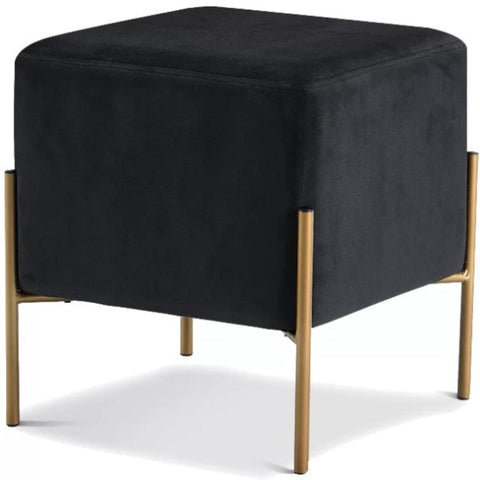 Black velvet ottoman from Mypersnicketyhome.com