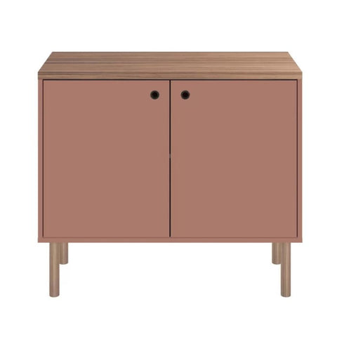 Pink wood bathroom cabinet from Mypersnicketyhome.com