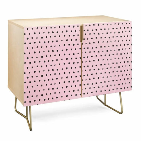 Pink wood bathroom cabinet from Mypersnicketyhome.com