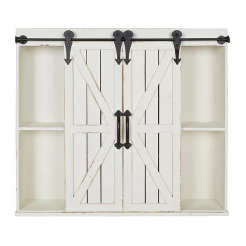 White wood bathroom cabinet from Mypersnicketyhome.com