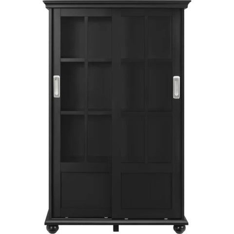 Black wood bookcase from Mypersnicketyhome.com