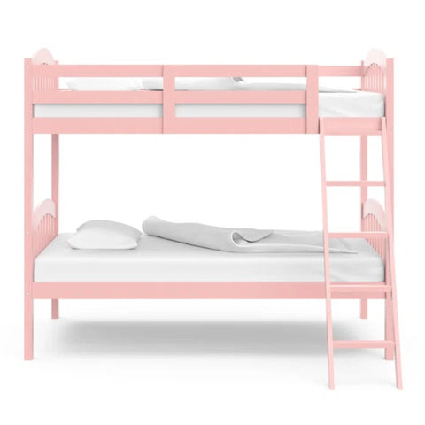 Pink wood bunk bed from Mypersnicketyhome.com