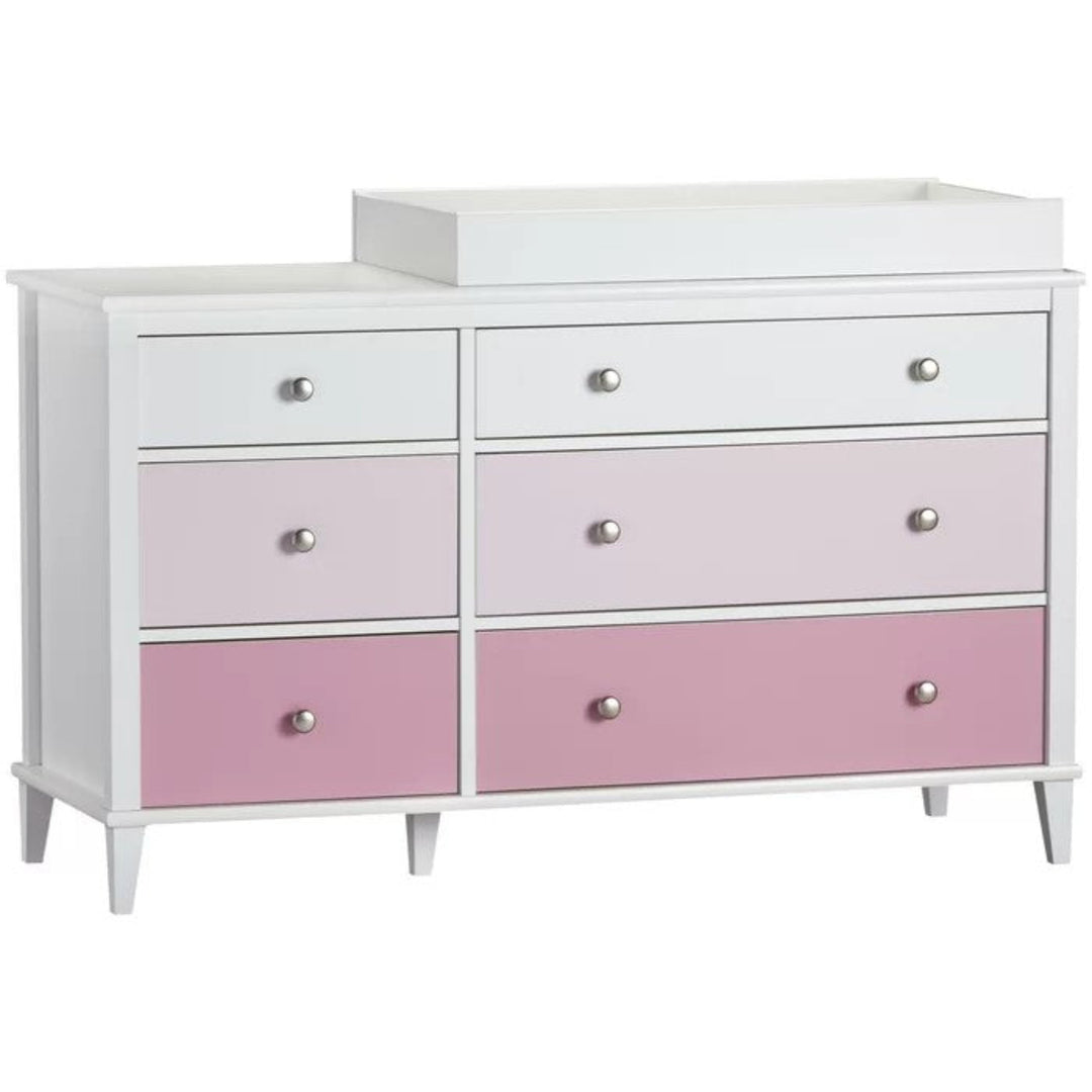 pink changing table dresser 6 Drawers Baby Changing Table Dresser with Changing Pad and Power Outlet - On Sale - Bed Bath & Beyond