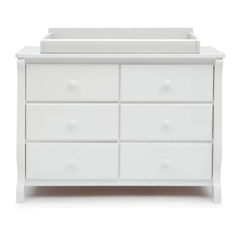 White wood changing table dresser from Mypersnicketyhome.com