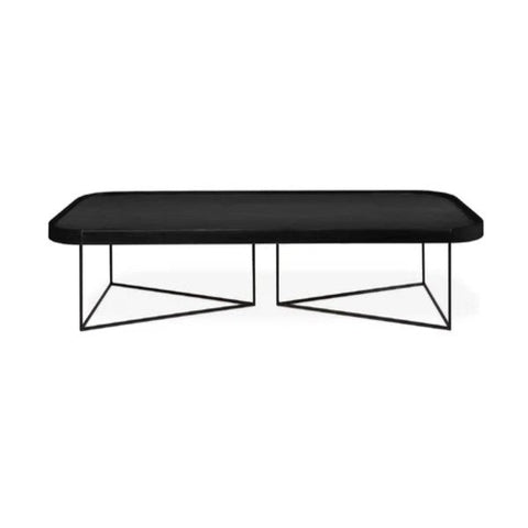 Black wood coffee table from Mypersnicketyhome.com