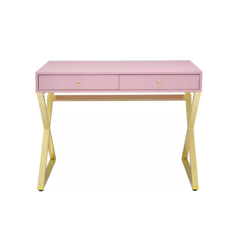 Pink wood desk from Mypersnicketyhome.com