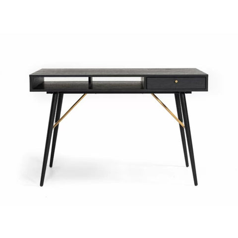 Black wood desk from Mypersnicketyhome.com