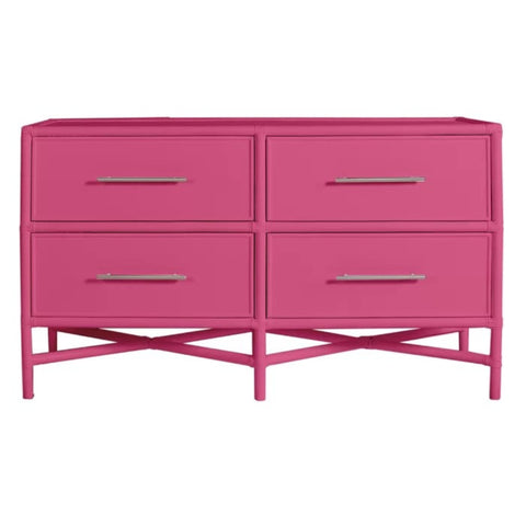 Pink wood dresser from Mypersnicketyhome.com