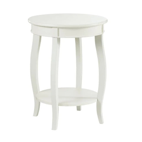 White wood end table from Mypersnicketyhome.com