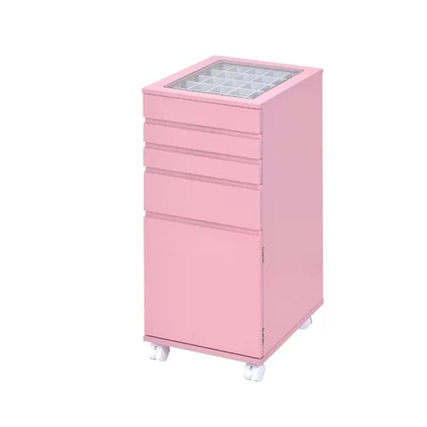 Pink wood jewelry armoire from Mypersnicketyhome.com