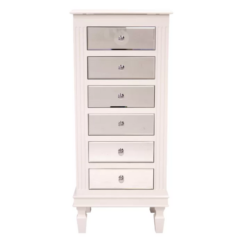 White wood jewelry armoire from Mypersnicketyhome.com