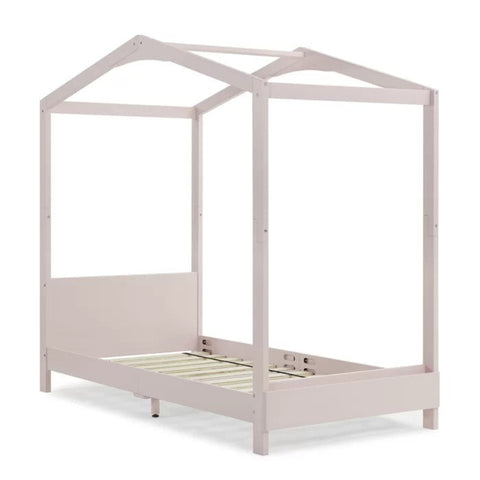 Pink wood kids bed from Mypersnicketyhome.com