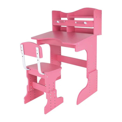 Pink wood kids desk and chair set from Mypersnicketyhome.com