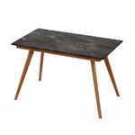 Black wood outdoor dining table from Mypersnicketyhome.com