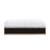 Black wood platform storage bed from Mypersnicketyhome.com