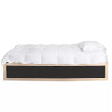 Black wood platform storage bed from Mypersnicketyhome.com