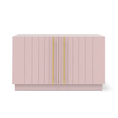 Pink wood storage cabinet from Mypersnicketyhome.com