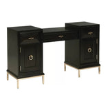 Black wood makeup vanity from Mypersnicketyhome.com