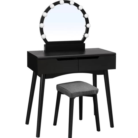 Black wood vanity set from Mypersnicketyhome.com