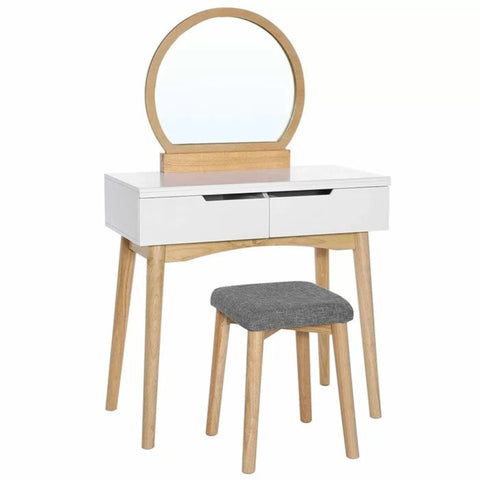 White wood vanity set from Mypersnicketyhome.com