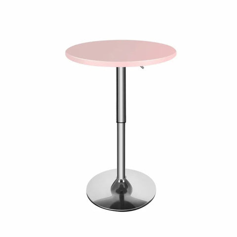 Pink wood and metal dining table from Mypersnicketyhome.com